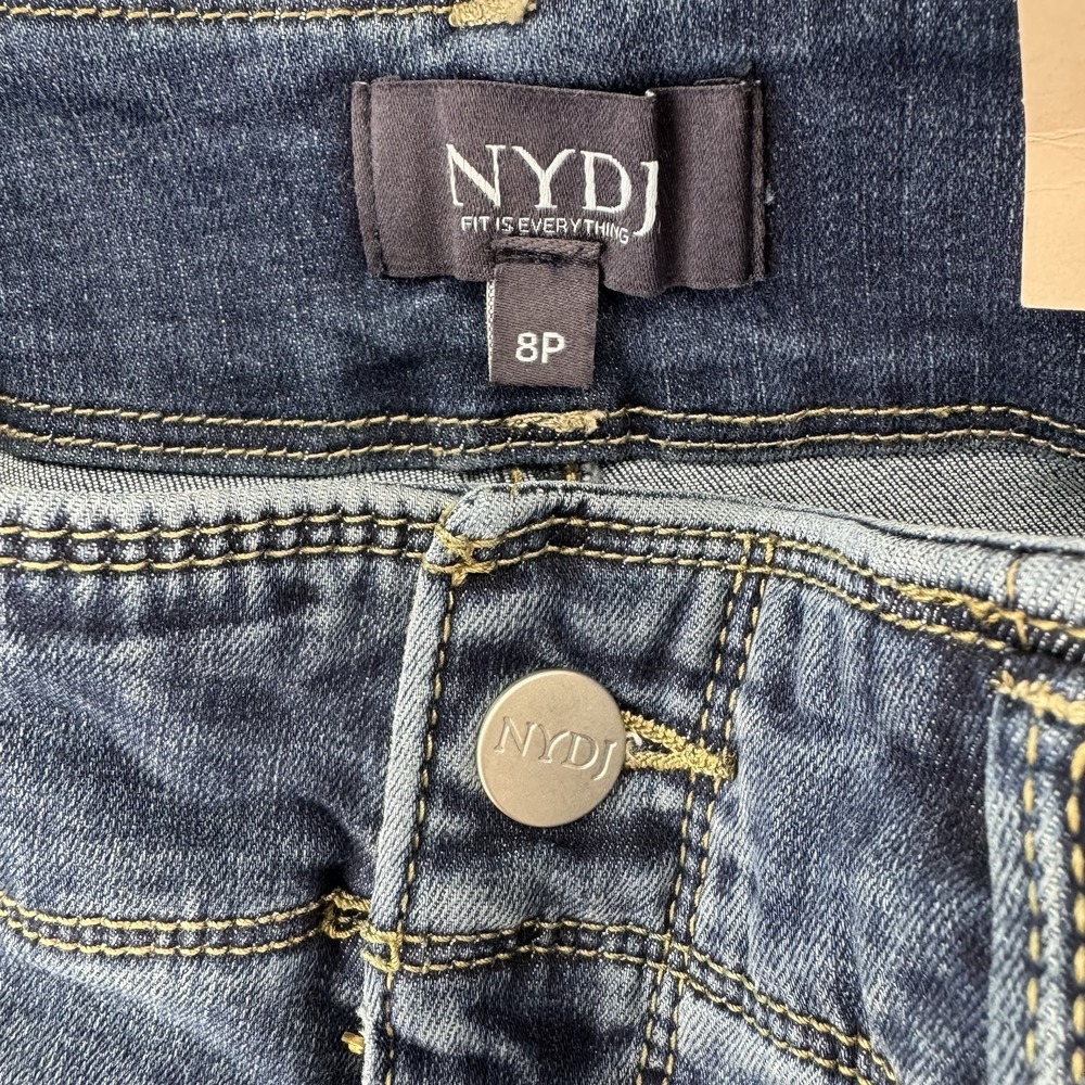 NYDJ Cool Embrace Wide Leg Denim Crop Jeans 8P Seredipity Blue - Picture 6 of 12